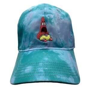 Nickelodeon SpongeBob Patrick Star Tie-Dye Blue Adjustable Cap